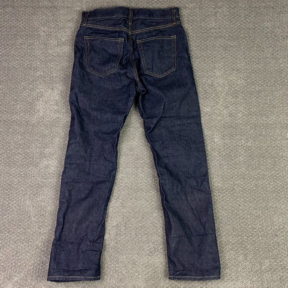 Uniqlo Selvedge Denim Jeans Men's 31 Kaihara Dark Wash Measures 32.5 x 30.25 - Picture 5 of 14
